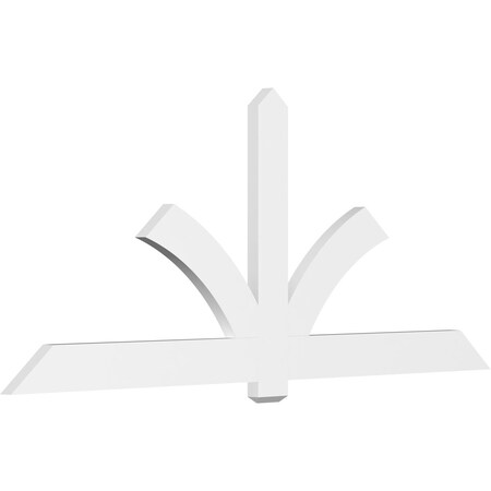 Ekena Millwork Redmond Architectural Grade PVC Gable Bracket, 96"W x 40"H x 2"D x 6"F, 10/12 Pitch GBP096X40X0206RED00